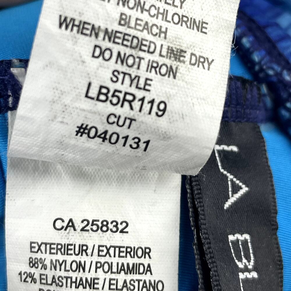 La Blanca Desert Mirage One Piece Swimsuit Size 6 – Blue‎ Batik Halter Geometric - Picture 11 of 11